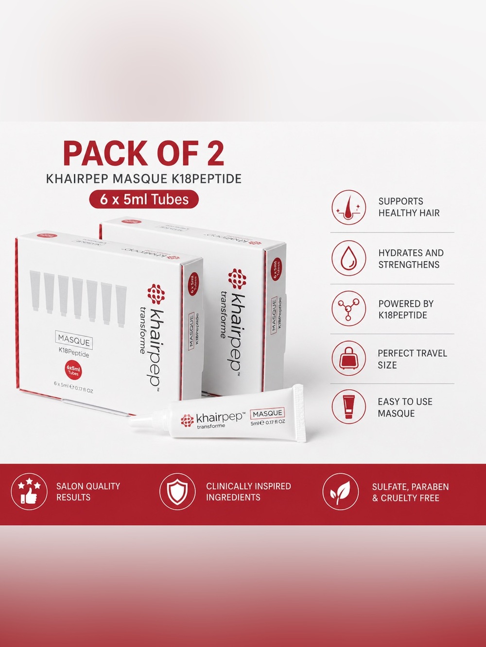 6x khairpep k18peptide masque starter kit